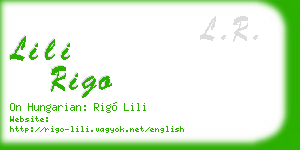 lili rigo business card